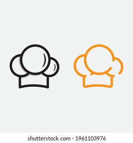 Chef hat logo vector illustration design