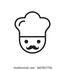 Chef Hat Master Icon Vector Illustration Flat Design Trendy