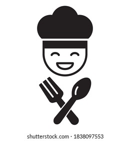 Chef Hat Master Icon Vector Illustration Flat Design Trendy