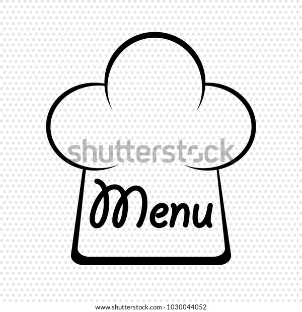 Chef Hat Menu Design Stock Vector vector de stock (libre de regalías