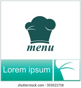 Chef hat. Menu. Vector icon