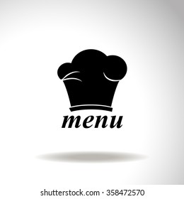 Chef hat. Menu. Vector icon