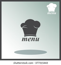 Chef hat. Menu. Vector icon