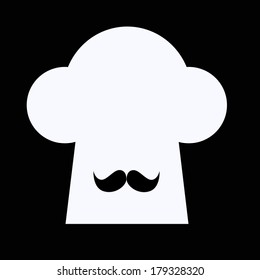Chef hat with moustache