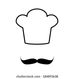 chef hat and mustache