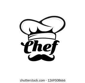Chef Hat Mustache Food Restaurant Vector Stock Vector (Royalty Free ...