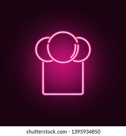 Chef hat neon icon. Elements of Kitchen set. Simple icon for websites, web design, mobile app, info graphics