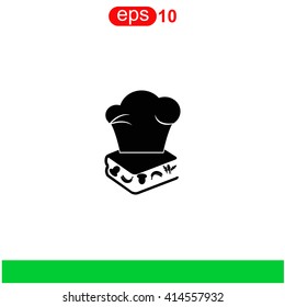 Chef hat on the menu book icon.