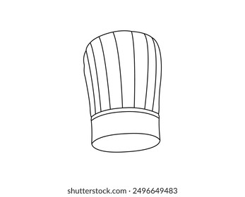 Chef Hat Outline icon vector. Chef Hat Outline isolated white background. Vector Illustration