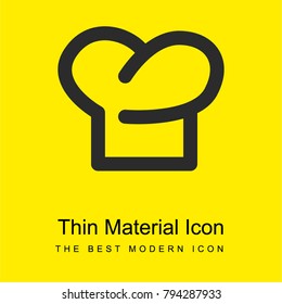 Chef hat outline symbol bright yellow material minimal icon or logo design