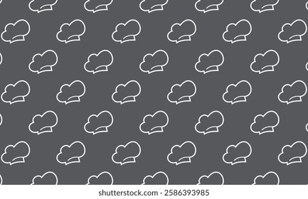 chef hat pattern background. Chef Hat Illustration Seamless Background. 