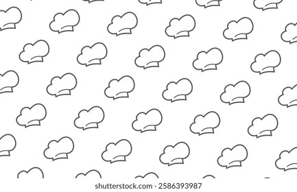 chef hat pattern background. Chef Hat Illustration Seamless Background. 