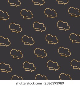 chef hat pattern background. Chef Hat Illustration Seamless Background. 