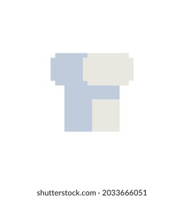 Chef hat pixel art icon. 8-bit sprite. Isolated vector illustration. 