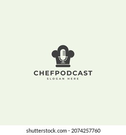 Sombrero de Chef del diseño del logo de Podcast