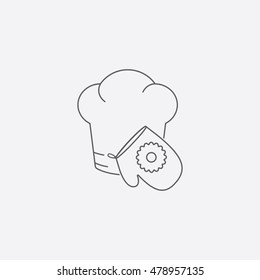 Chef hat and potholder icon