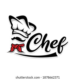 chef hat professional logo vector
