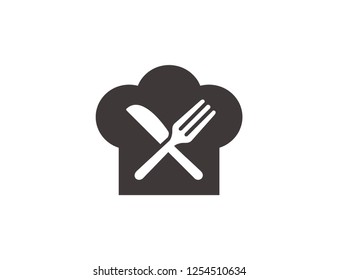 Chef hat, restaurant food icon