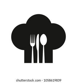 chef hat restaurant icon vector
