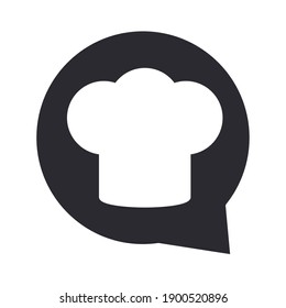 Chef Hat Restaurant Kitchen Silhouette Style Icon Vector Illustration