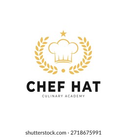 chef chapéu restaurante logotipo projeto culinário ideia