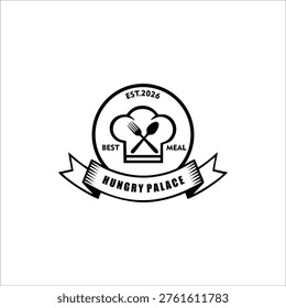 Chef hat for restaurant logo design vector