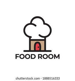 chef hat restaurant logo vector