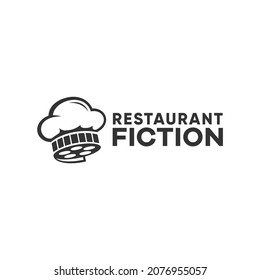 chef hat, roll film, fiction, restaurant logo inspiration