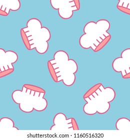 chef hat seamless doodle pattern