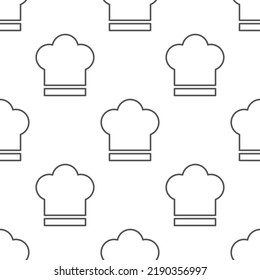 Chef hat seamless pattern with doodle or lin style