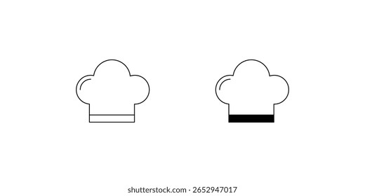 chef hat set icon with white background vector stock illustration
