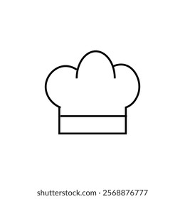 chef hat silhouette icon design template	