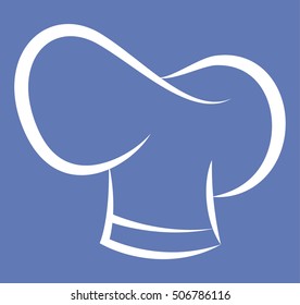 Chef hat silhouette icon. Restaurant menu uniform and food theme. Colorful design. Vector illustration
