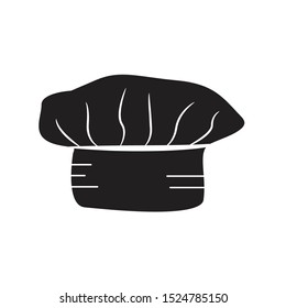 chef hat silhouette icon vector