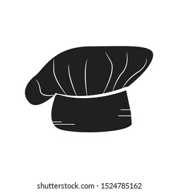chef hat silhouette icon vector
