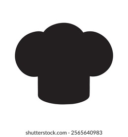 Chef hat silhouette icon vector design.
