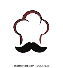 Chef hat silhouette icon vector illustration graphic design