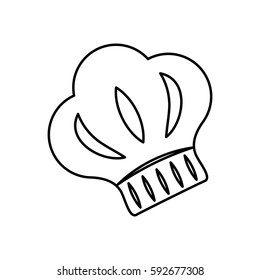 Chef hat silhouette icon vector illustration graphic design