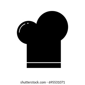 Chef hat silhouette set
