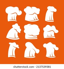 Colección de logotipos de marcas de silueta de Sombrero de Chef