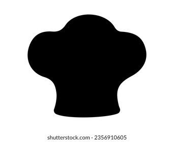 Chef hat silhouette vector art white background