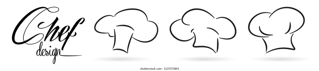 Chef hat silhouette in vector format