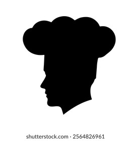 Chef hat   silhouette vector icon sign symbol illustration design