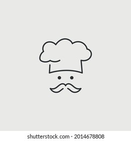 chef hat spoon and folk vector icon cooking restaurant