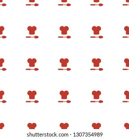 chef hat and spoon icon pattern seamless white background. Editable filled chef hat and spoon icon. chef hat and spoon icon pattern for web mobile.