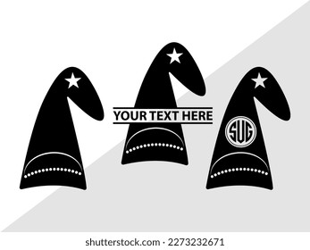 Chef Hat SVG Monogram Vector Illustration Silhouette