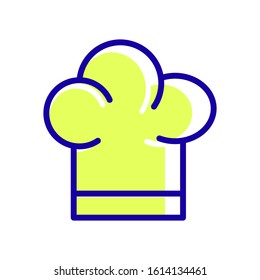 Chef hat symbol concept. Flat and isolated vector eps10 illustration icon with minimal and modern design vector