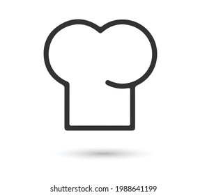 Chef hat symbol concept. Flat and isolated vector.