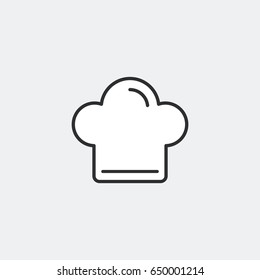 Chef hat symbol concept. Flat and isolated vector eps illustration icon with minimal and modern design.