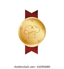 Chef hat symbol icon vector illustration graphic design